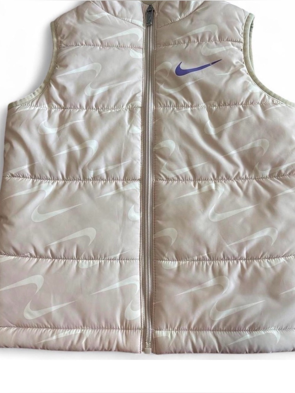 Nike Kids Puffer Vest (Allover Swoosh Print) Size S